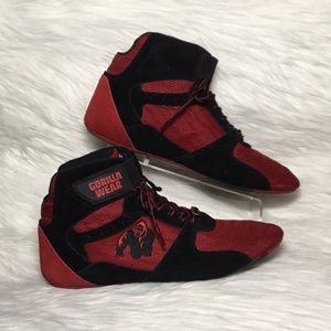 Gorilla Wear Perry High Tops Pro Shoes - Red/Black, Men’s size 13.5